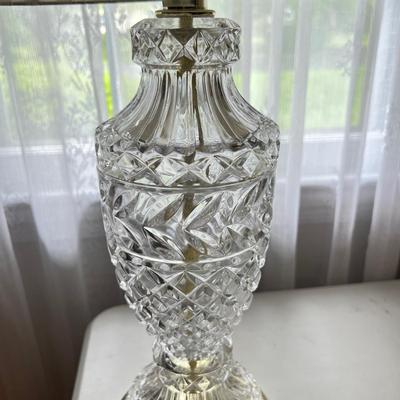 2 Cut Glass Tabletop Lamps