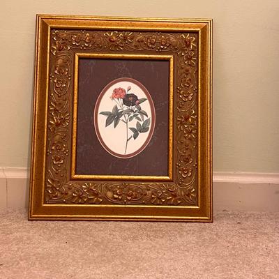 ‘Pansy’ By Hely & More Floral Art in Ornate Frames (GB-RG)