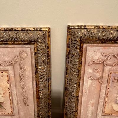 ‘Pansy’ By Hely & More Floral Art in Ornate Frames (GB-RG)