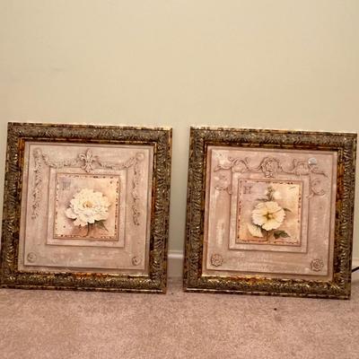‘Pansy’ By Hely & More Floral Art in Ornate Frames (GB-RG)