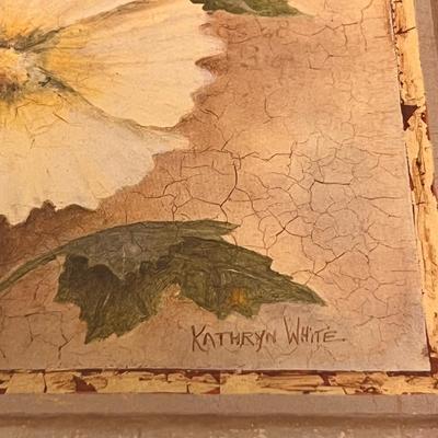 ‘Pansy’ By Hely & More Floral Art in Ornate Frames (GB-RG)