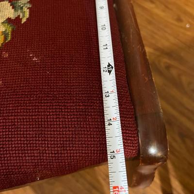 Vintage Pair of Rose Carved Wood Accent Chairs