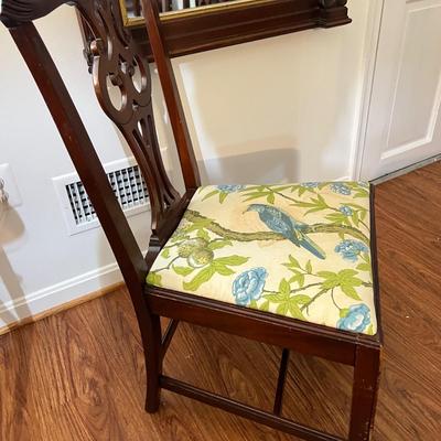 Mahogony Claw Foot Round Table w Leaves & 4 Chairs