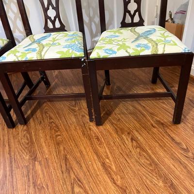 Mahogony Claw Foot Round Table w Leaves & 4 Chairs