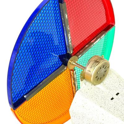 1960’s Aluminum Christmas Tree Color Light Wheel