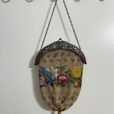 Antique Beaded Purse & Vintage Beaded Coin Purse