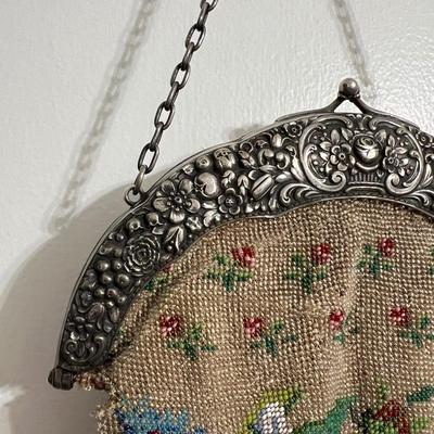 Antique Beaded Purse & Vintage Beaded Coin Purse
