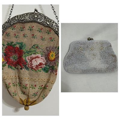Antique Beaded Purse & Vintage Beaded Coin Purse