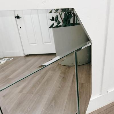 Vintage 1980’s Art Deco Frameless Octagonal Wall Mirror