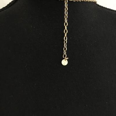 Very nice gold toned, vintage Talbots multi layered necklace