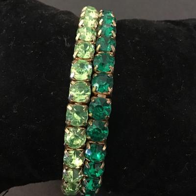 Vintage Rhinestone stretch bracelets
