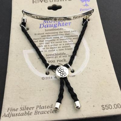Beautiful find silver plated, adjustable, slider, bracelet, mother, daughter