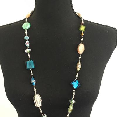 Beautiful premier design art glass style beaded necklace