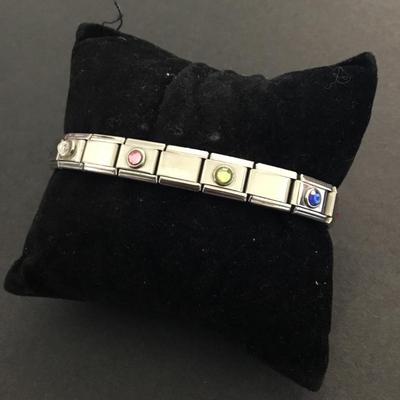 D’Linq stainless steel I Italian stretch charm bracelet MoM