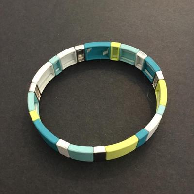 Super cute satin pastel colored stretch bracelet