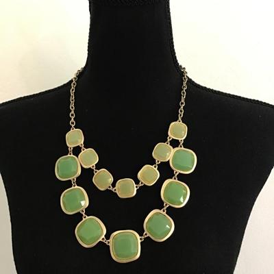 Gold tone statement necklace