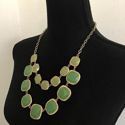 Gold tone statement necklace