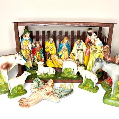 Beautiful Large Nativity Scene 20 Piece Set with 12" Wiseman