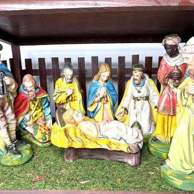 Beautiful Large Nativity Scene 20 Piece Set with 12" Wiseman