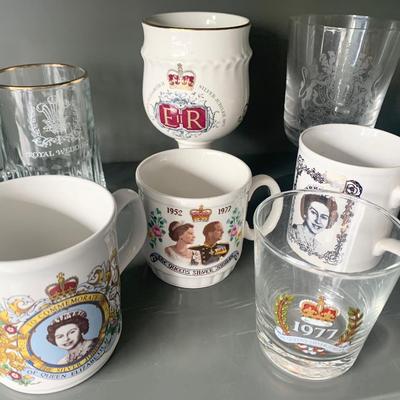 Royal Family Wedding/ Jubilee Glasses/ Mugs Wedgwood Royal Worcester +++