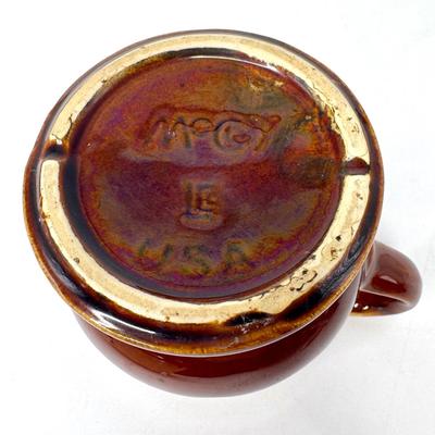 Vintage McCoy Bean Pot with Matching Mugs