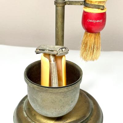 Vintage Brass Shaving Set