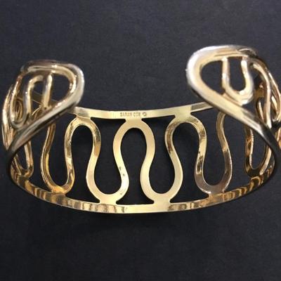 Vintage Sarah Coventry, gold toned cuff bracelet