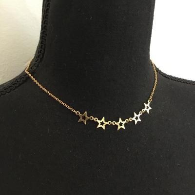 Vintage, gold, toned star collar necklace
