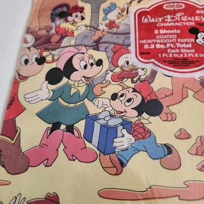 Two Packs of Vintage Disney Gift Wrap