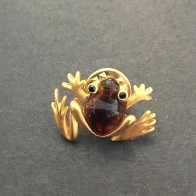 Vintage, , frog pin