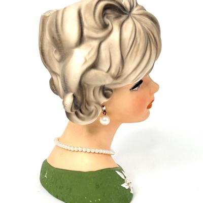 Napco Lady Head Vase Planter C7473