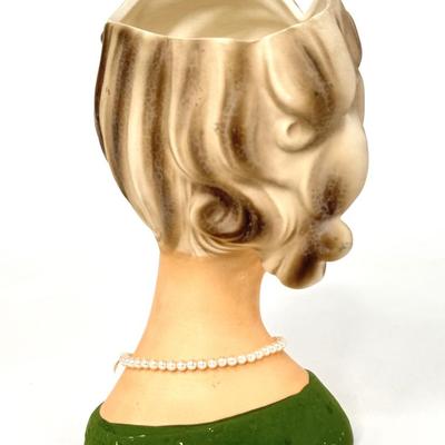 Napco Lady Head Vase Planter C7473