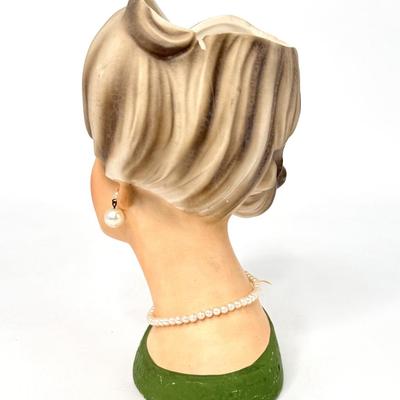 Napco Lady Head Vase Planter C7473