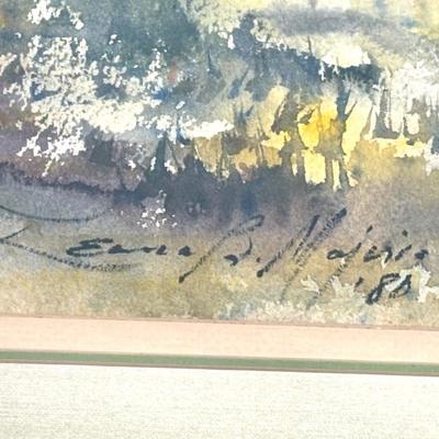 Watercolor Country Barn Painting - Leona B. Majaria