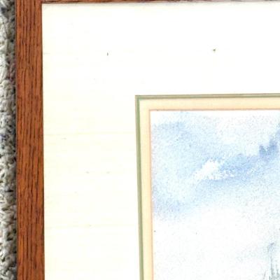 Watercolor Country Barn Painting - Leona B. Majaria