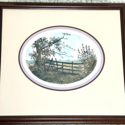 Set of 2 Thaven Boone Numbered Paintings - "Autumn Field" and "October"