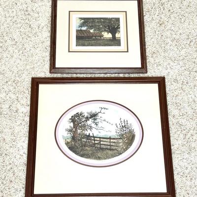 Set of 2 Thaven Boone Numbered Paintings - "Autumn Field" and "October"