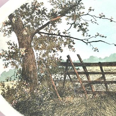 Set of 2 Thaven Boone Numbered Paintings - "Autumn Field" and "October"