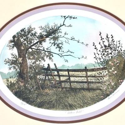 Set of 2 Thaven Boone Numbered Paintings - "Autumn Field" and "October"