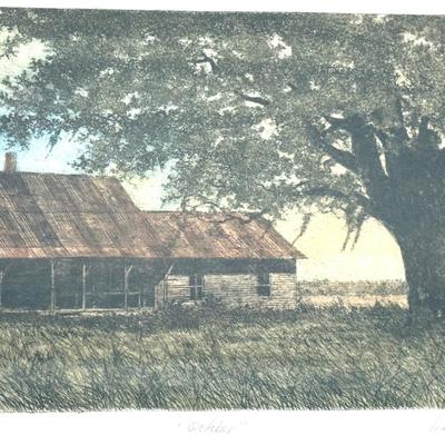 Set of 2 Thaven Boone Numbered Paintings - "Autumn Field" and "October"