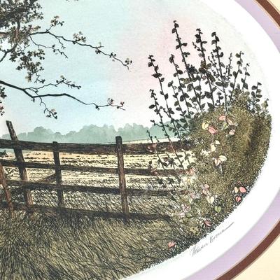 Set of 2 Thaven Boone Numbered Paintings - "Autumn Field" and "October"