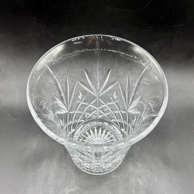 Crystal Flared Vase DePlomb Crystal Pineapple Diamond Design