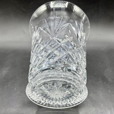 Crystal Flared Vase DePlomb Crystal Pineapple Diamond Design