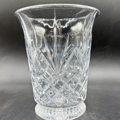 Crystal Flared Vase DePlomb Crystal Pineapple Diamond Design