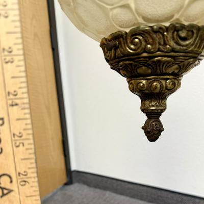 Aurora Vintage Art Glass Swag Hanging Lamp Retro MCM Hollywood Regency