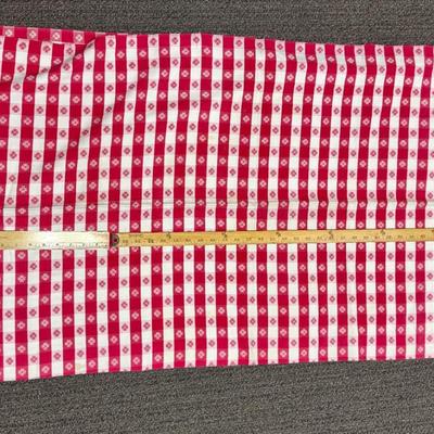 50" Square Vintage Red & White Gingham Checkered Print Tablecloth