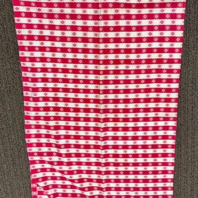 50" Square Vintage Red & White Gingham Checkered Print Tablecloth