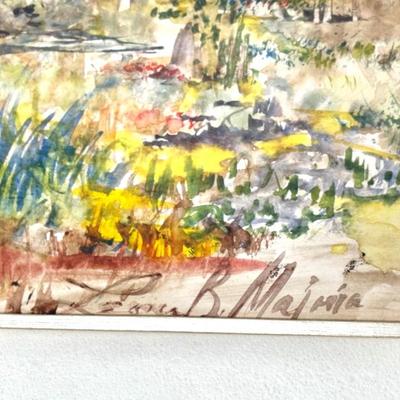 Barn Watercolor Painting - Leona B Majaria