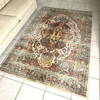 Colorful 63-1/2” x 90” Area Rug