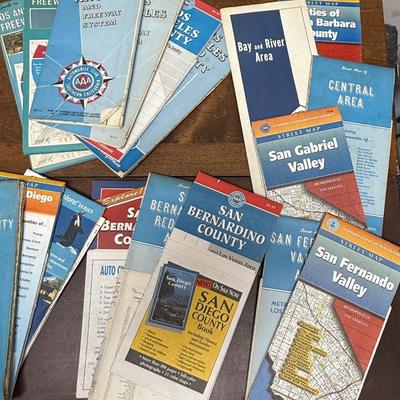 Vintage Maps- USA - mostly California